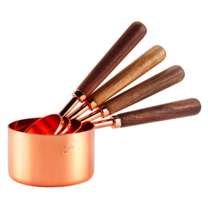 Season and Stir™ Gold Stainless Steel Measuring Cups Set - Homerely