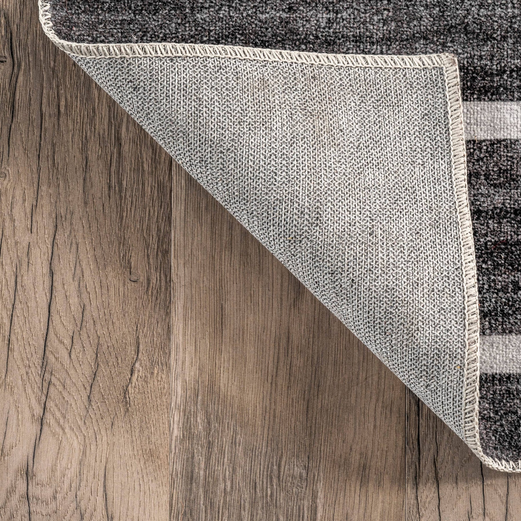 Henry Contemporary Striped Machine Washable Area Rug: Charcoal / Rectangle / 5' x 8'