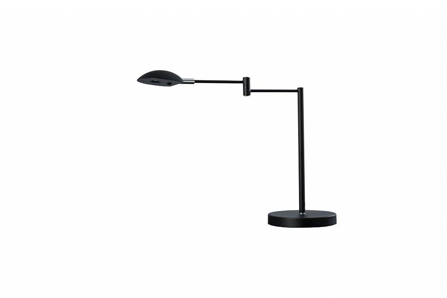 HomeRoots - Minimalist Black Metal Swing Arm Desk Lamp