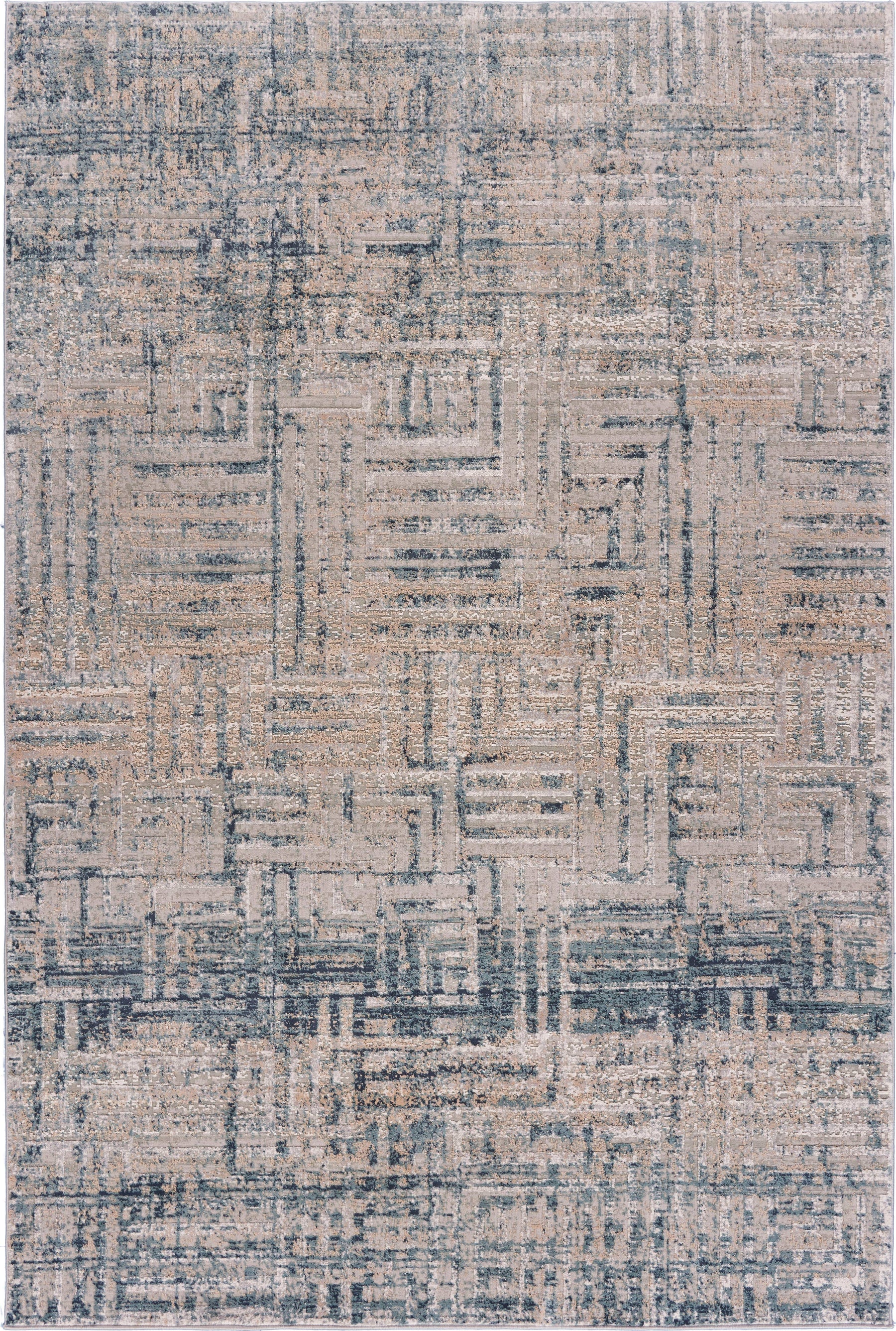 LR Home - Geometric Wave Contemporary Area Rug